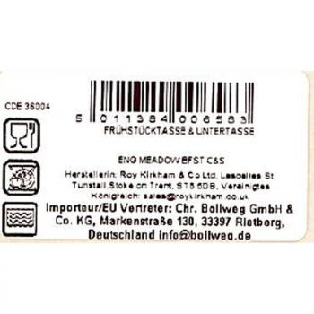 Preview: Jumbotasse Mohnblumen English Meadow (Blumenwiese) von Roy Kirkham 450ml